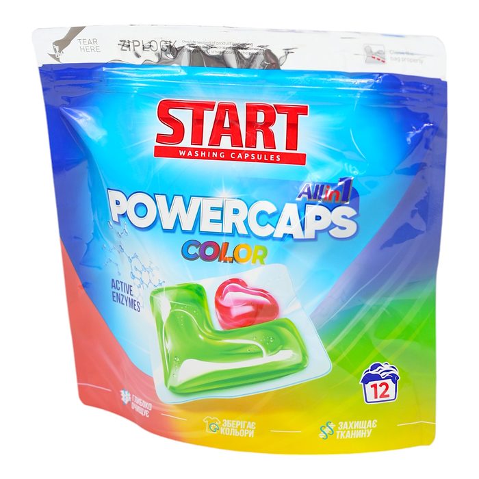 Гель-капсули для прання Start Color 12 шт